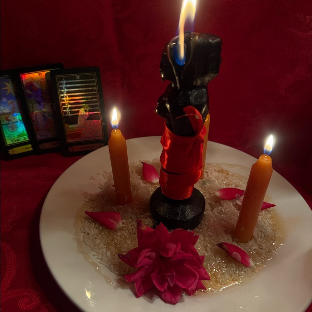 Black and Red Ritual Candle Set